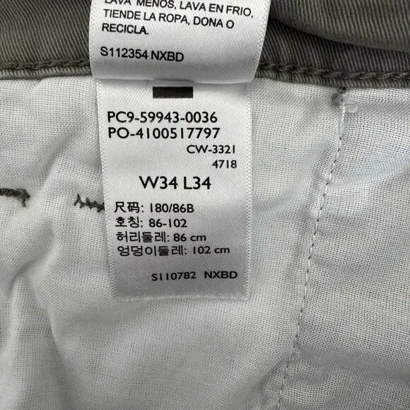 Signature Levi Strauss Mens Pants Sz 32x31 Gray Athletic Chino Classic Denim - Picture 12 of 14